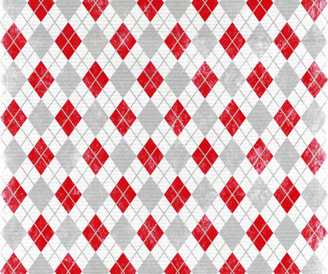 Argyle Red 5X42 Fleece ( 60 X 50 Inch ) Backdrop