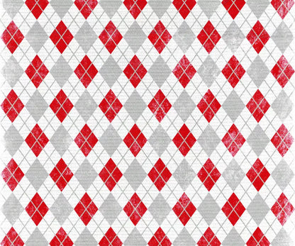 Argyle Red 5X42 Fleece ( 60 X 50 Inch ) Backdrop