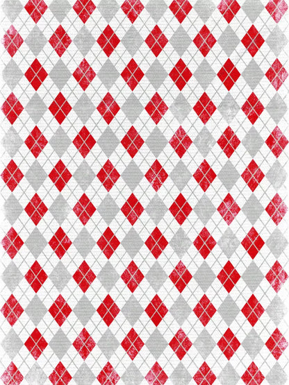 Argyle Red 5X68 Fleece ( 60 X 80 Inch ) Backdrop