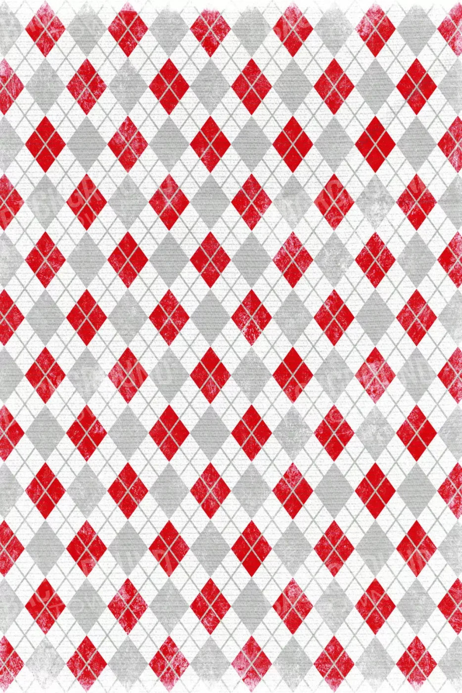 Argyle Red 5X8 Ultracloth ( 60 X 96 Inch ) Backdrop