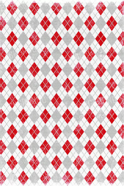 Argyle Red 5X8 Ultracloth ( 60 X 96 Inch ) Backdrop