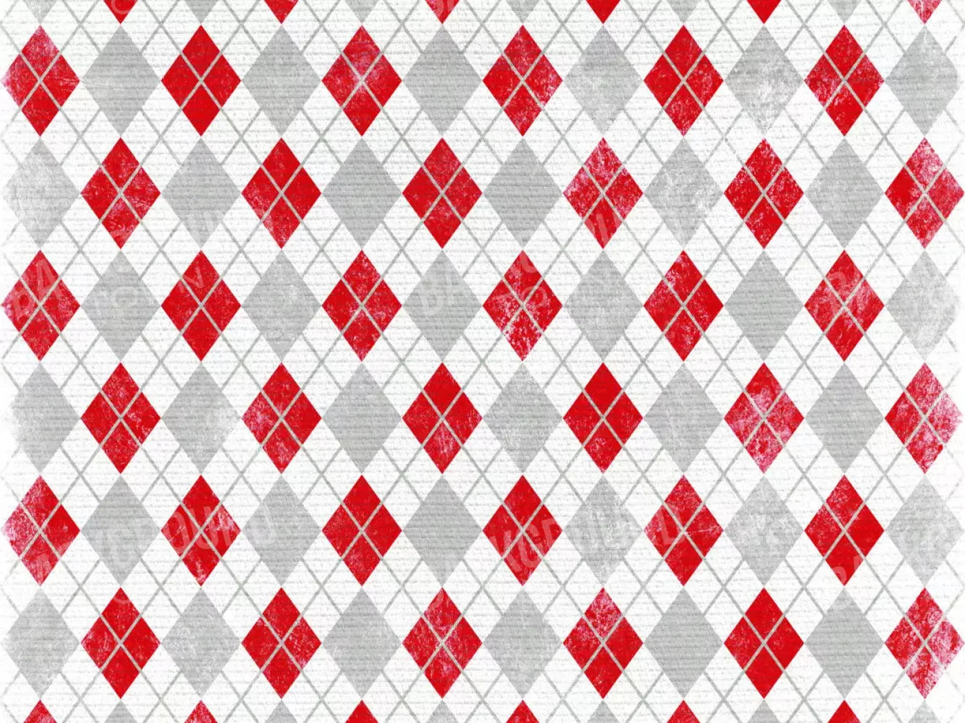 Argyle Red 68X5 Fleece ( 80 X 60 Inch ) Backdrop