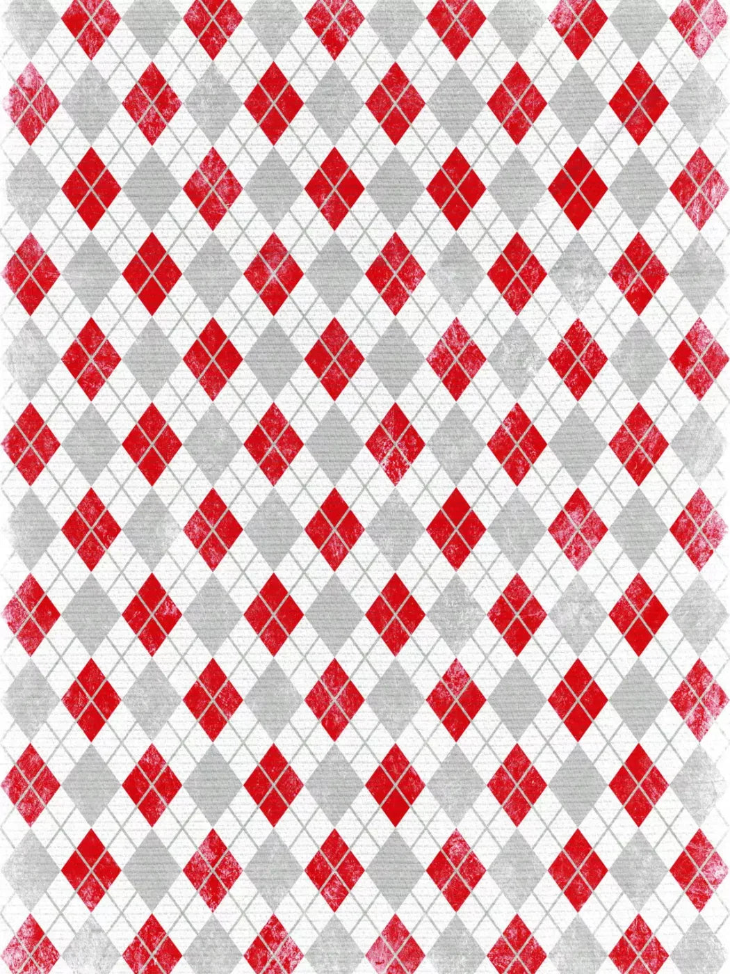 Argyle Red 8X10 Fleece ( 96 X 120 Inch ) Backdrop