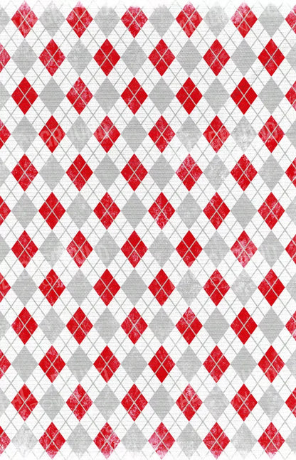 Argyle Red 8X12 Ultracloth ( 96 X 144 Inch ) Backdrop