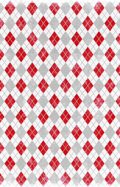 Argyle Red 8X12 Ultracloth ( 96 X 144 Inch ) Backdrop