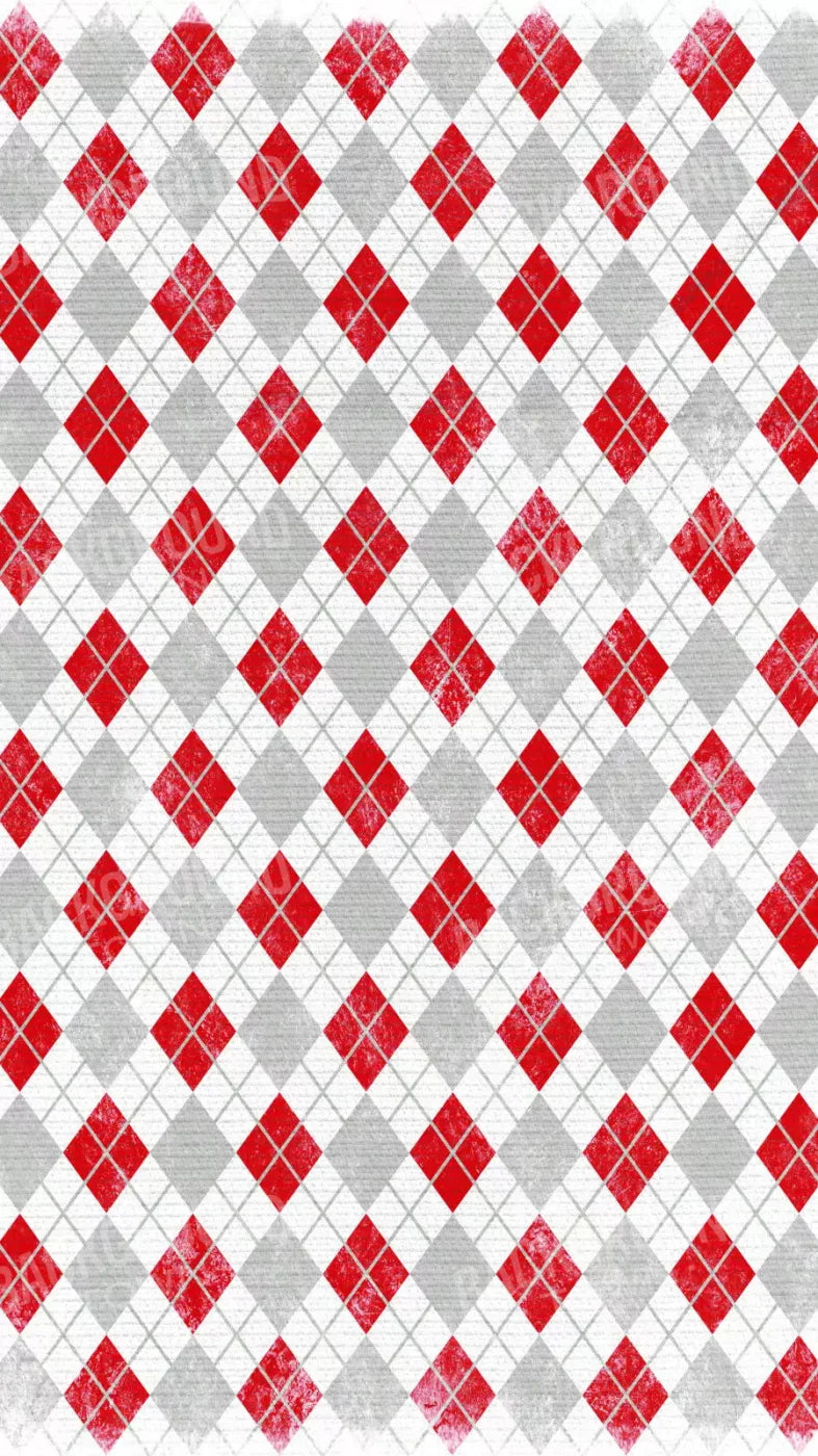 Argyle Red 8X14 Ultracloth ( 96 X 168 Inch ) Backdrop