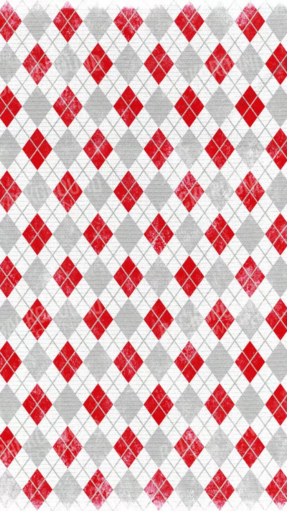 Argyle Red 8X14 Ultracloth ( 96 X 168 Inch ) Backdrop