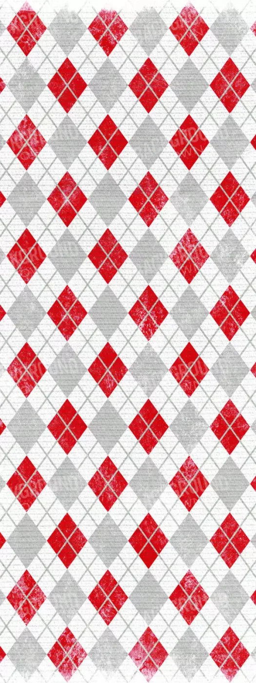 Argyle Red 8X20 Ultracloth ( 96 X 240 Inch ) Backdrop