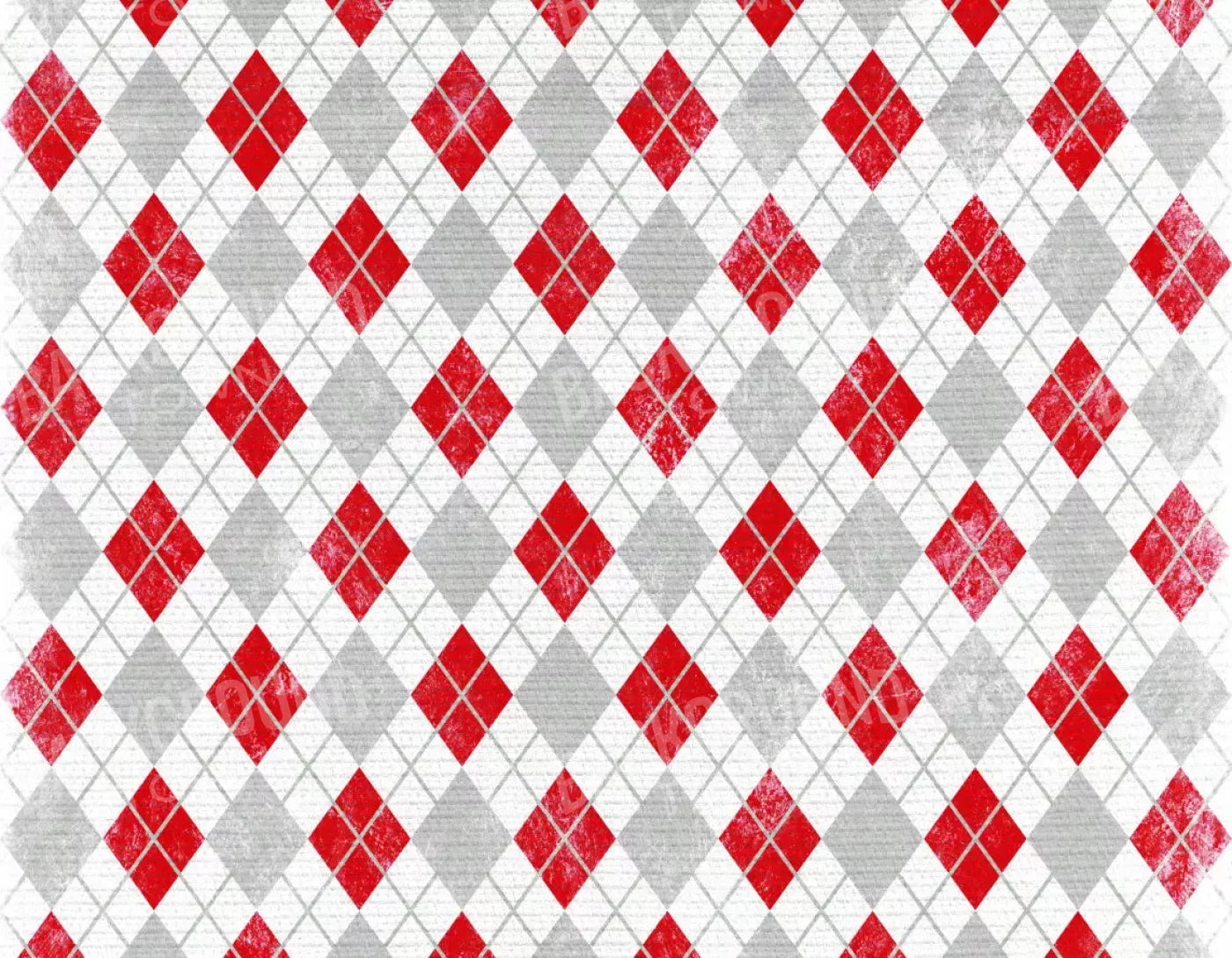 Argyle Red 8X6 Fleece ( 96 X 72 Inch ) Backdrop