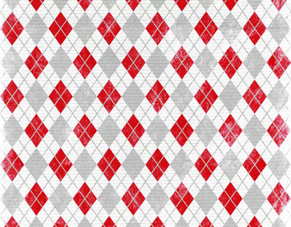 Argyle Red 8X6 Fleece ( 96 X 72 Inch ) Backdrop