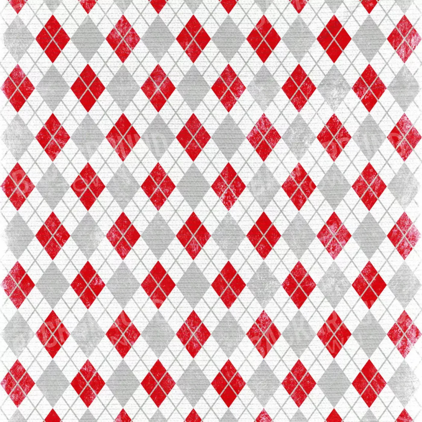 Argyle Red 8X8 Fleece ( 96 X Inch ) Backdrop