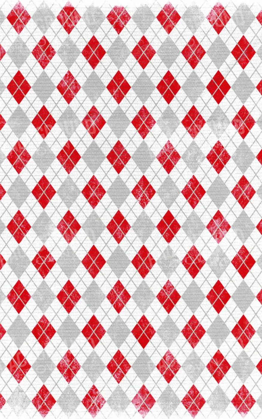Argyle Red 9X14 Ultracloth ( 108 X 168 Inch ) Backdrop