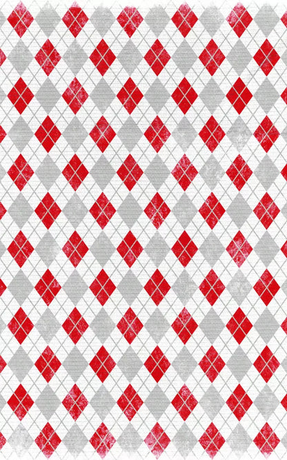Argyle Red 9X14 Ultracloth ( 108 X 168 Inch ) Backdrop