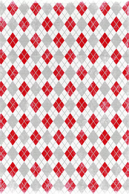 Argyle Red 4X5 Rubbermat Floor ( 48 X 60 Inch ) Backdrop