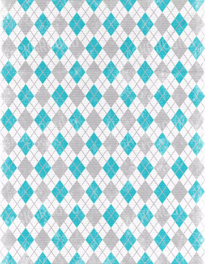 Argyle Teal 6X8 Fleece ( 72 X 96 Inch ) Backdrop