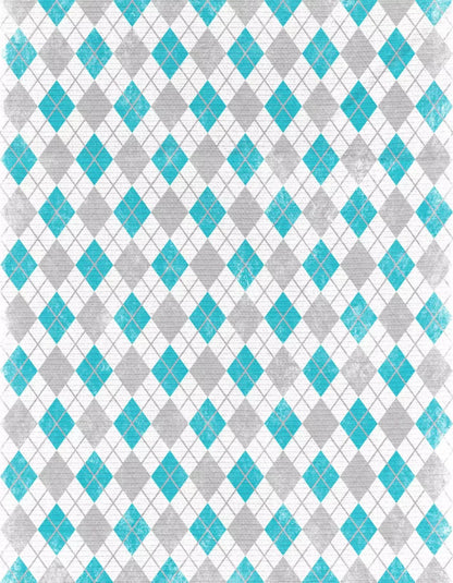 Argyle Teal 6X8 Fleece ( 72 X 96 Inch ) Backdrop
