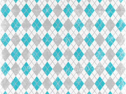 Argyle Teal 7X5 Ultracloth ( 84 X 60 Inch ) Backdrop