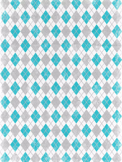 Argyle Teal 8X10 Fleece ( 96 X 120 Inch ) Backdrop
