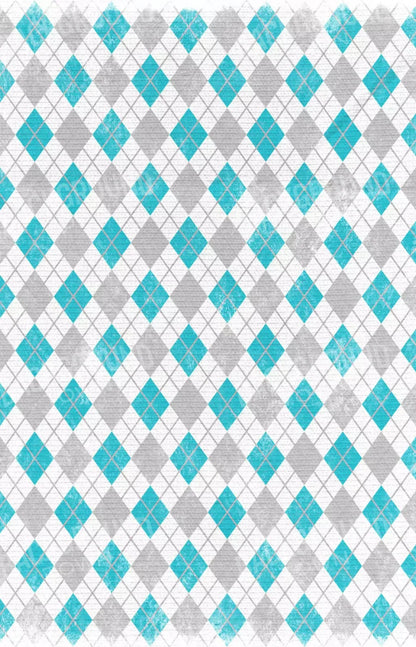 Argyle Teal 8X12 Ultracloth ( 96 X 144 Inch ) Backdrop