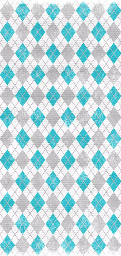 Argyle Teal 8X16 Ultracloth ( 96 X 192 Inch ) Backdrop