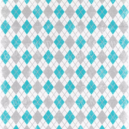 Argyle Teal 8X8 Fleece ( 96 X Inch ) Backdrop