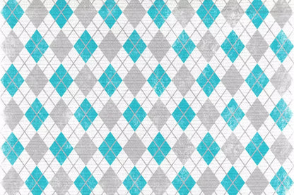 Argyle Teal 5X4 Rubbermat Floor ( 60 X 48 Inch ) Backdrop