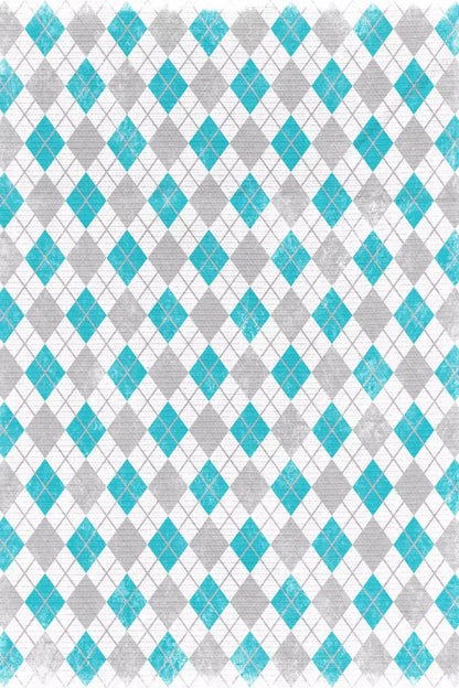 Argyle Teal 4X5 Rubbermat Floor ( 48 X 60 Inch ) Backdrop