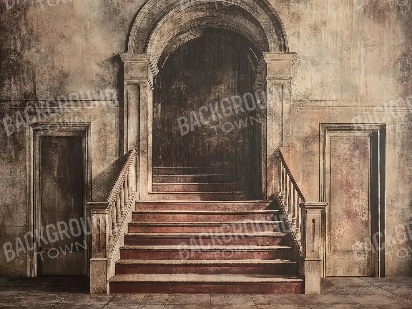 Armistice Stairway 6’8x5’ Fleece (80 x 60 inch) Backdrop