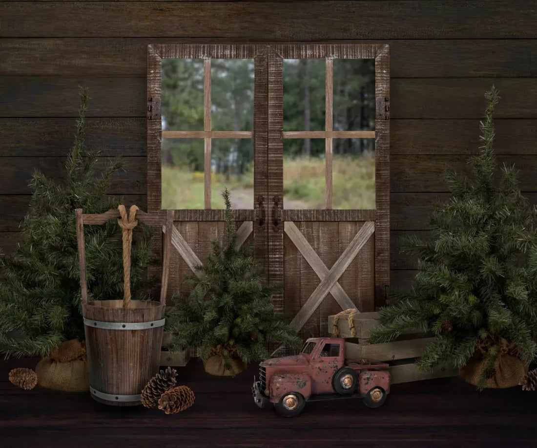 At The Cabin 5X42 Fleece ( 60 X 50 Inch ) Backdrop