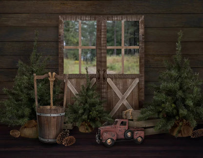 At The Cabin 8X6 Fleece ( 96 X 72 Inch ) Backdrop