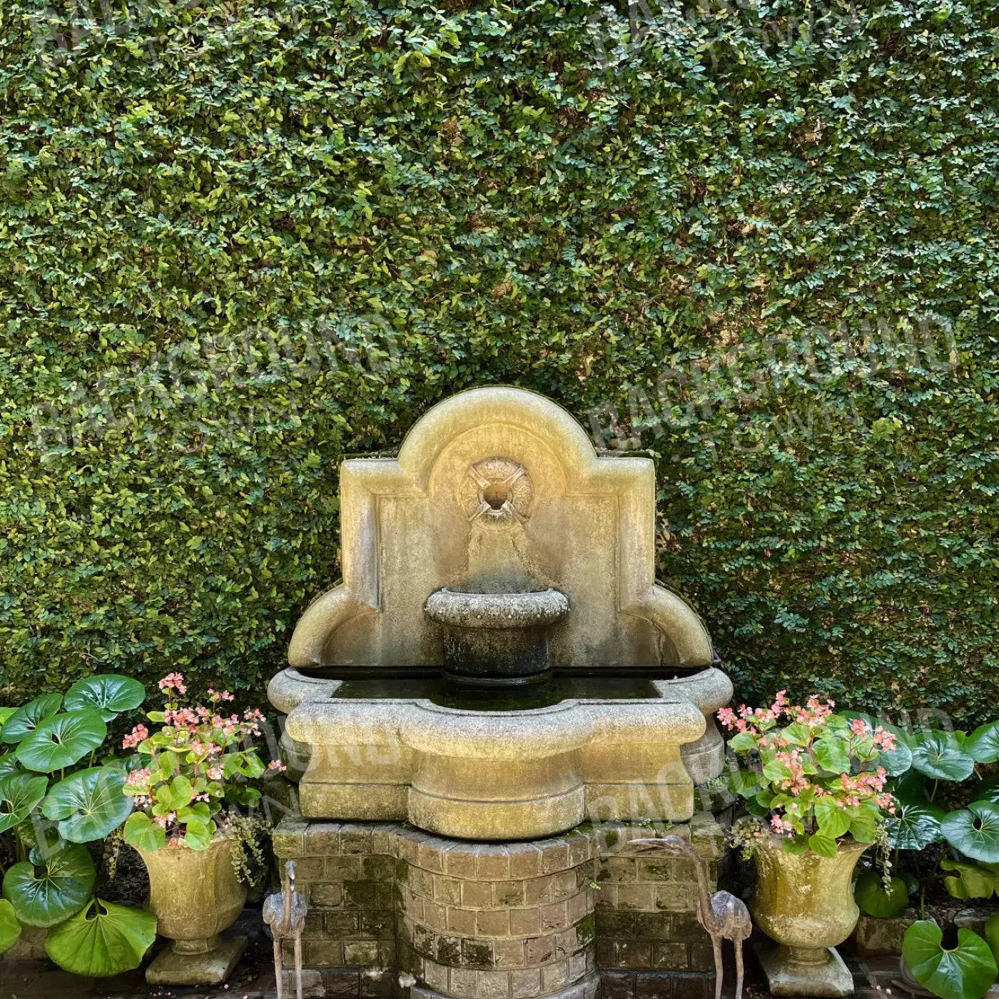 At The Fountain 10X10 Ultracloth ( 120 X Inch ) Backdrop