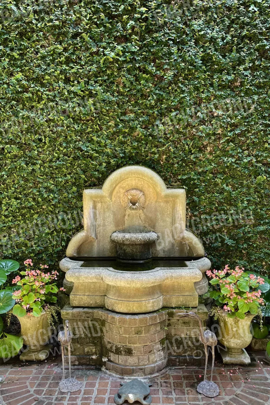 At The Fountain 5X8 Ultracloth ( 60 X 96 Inch ) Backdrop