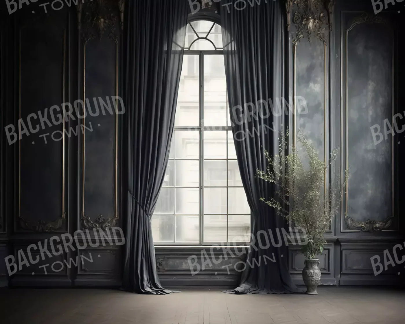 Atrium Dark Ii 10’X8’ Fleece (120 X 96 Inch) Backdrop