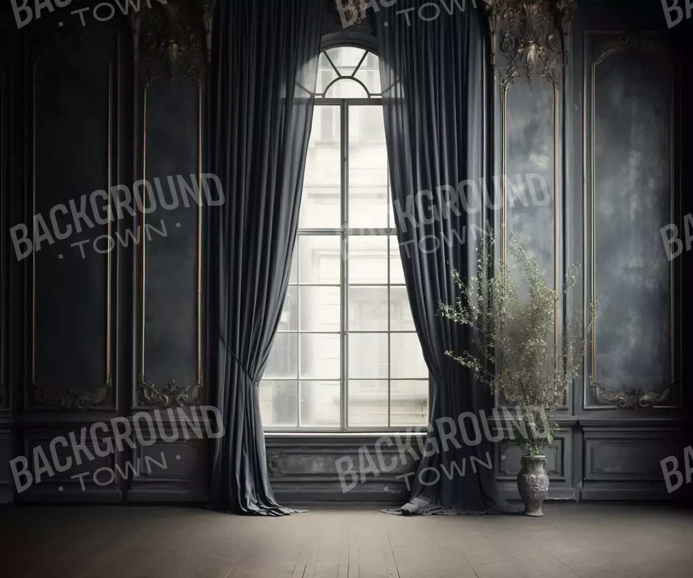 Atrium Dark Ii 5’X4’2 Fleece (60 X 50 Inch) Backdrop