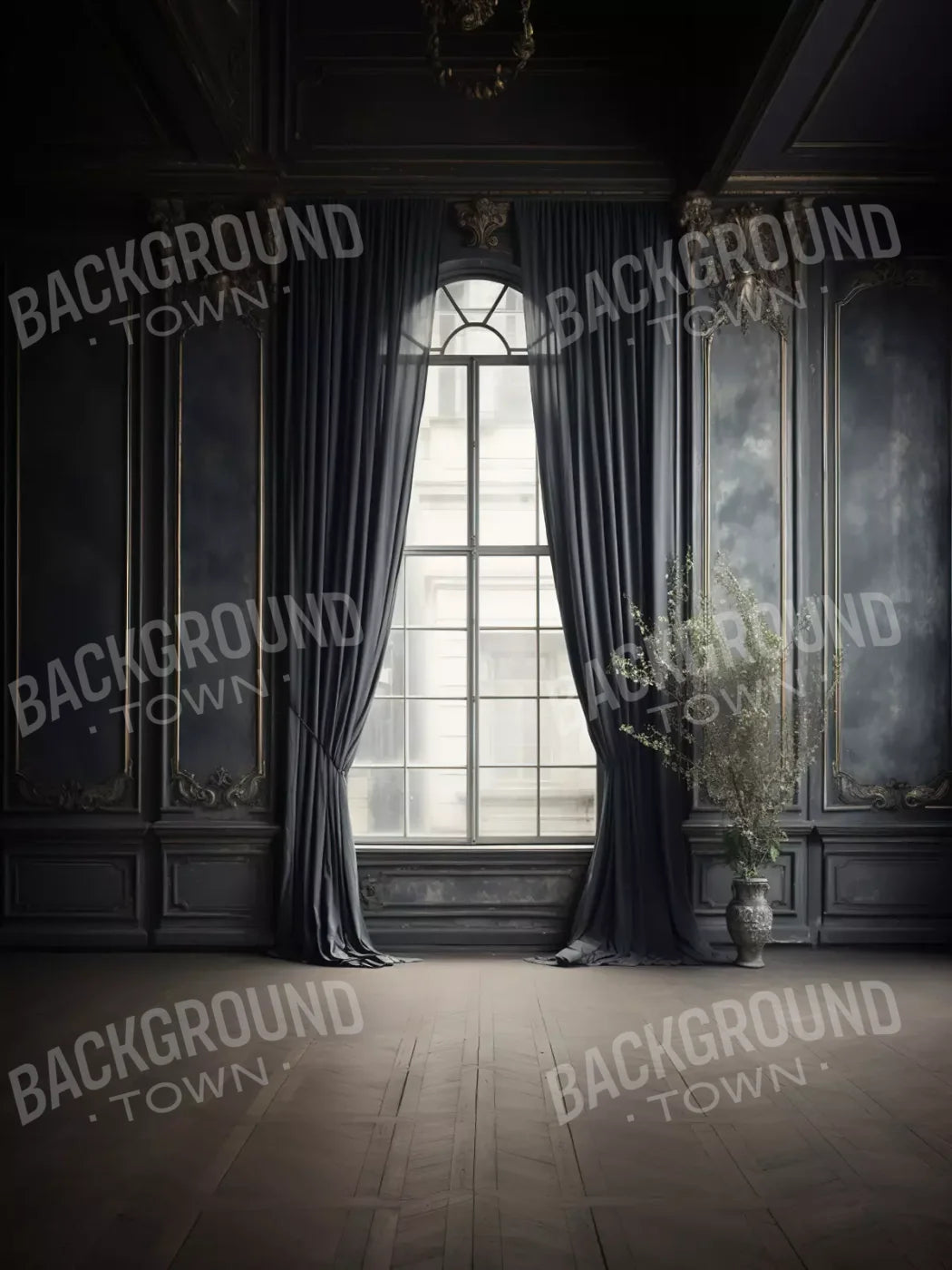 Atrium Dark Ii 5’X6’8 Fleece (60 X 80 Inch) Backdrop