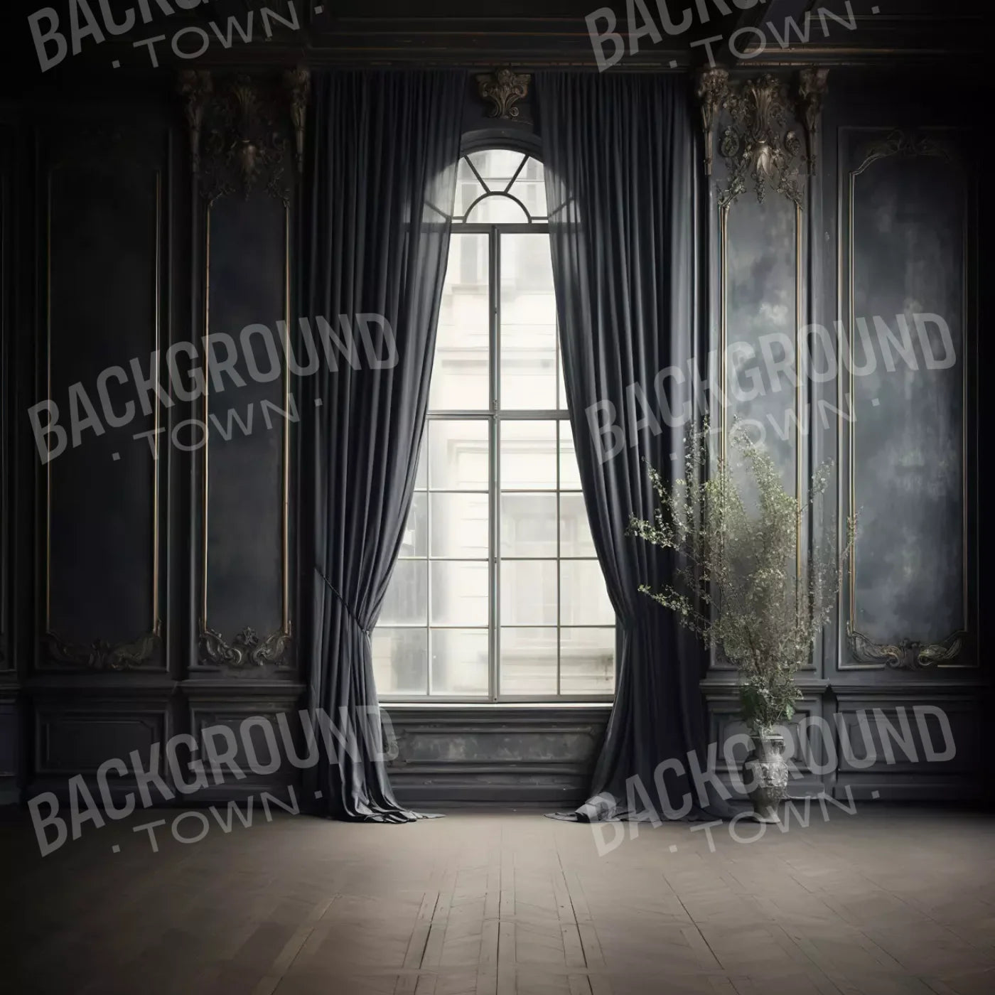 Atrium Dark Ii 8’X8’ Fleece (96 X Inch) Backdrop