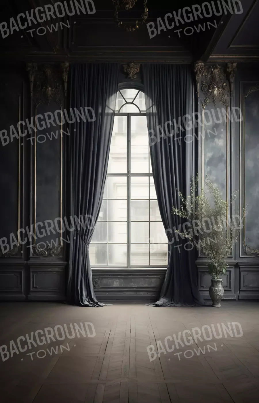 Atrium Dark Ii 9’X14’ Ultracloth (108 X 168 Inch) Backdrop