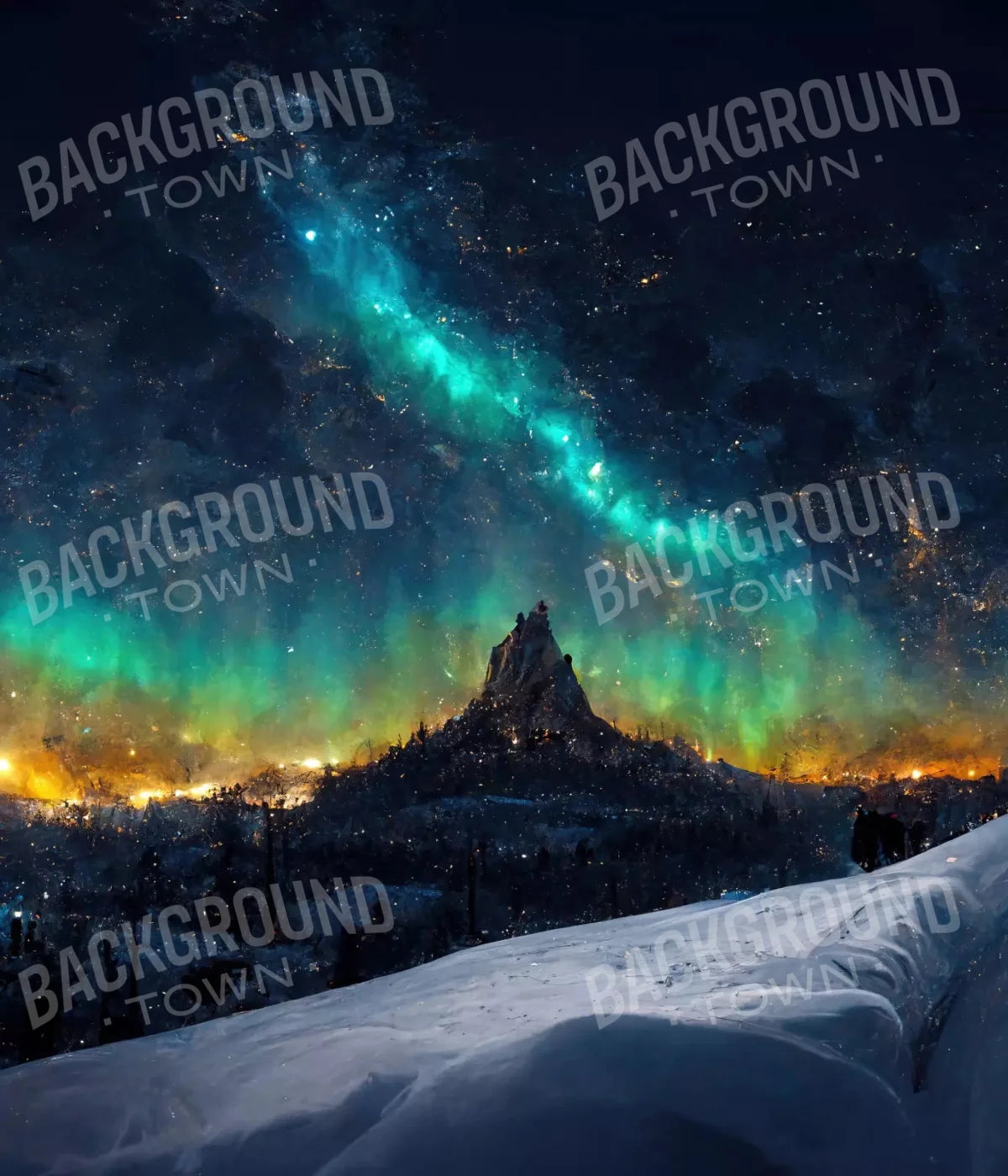 Aurora Night 10X12 Ultracloth ( 120 X 144 Inch ) Backdrop
