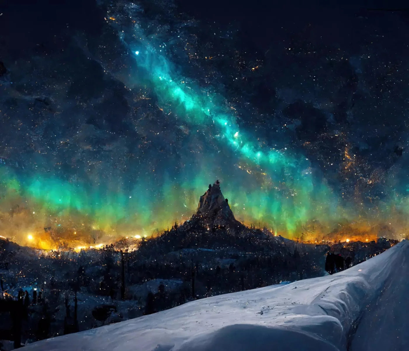 Aurora Night 12X10 Ultracloth ( 144 X 120 Inch ) Backdrop