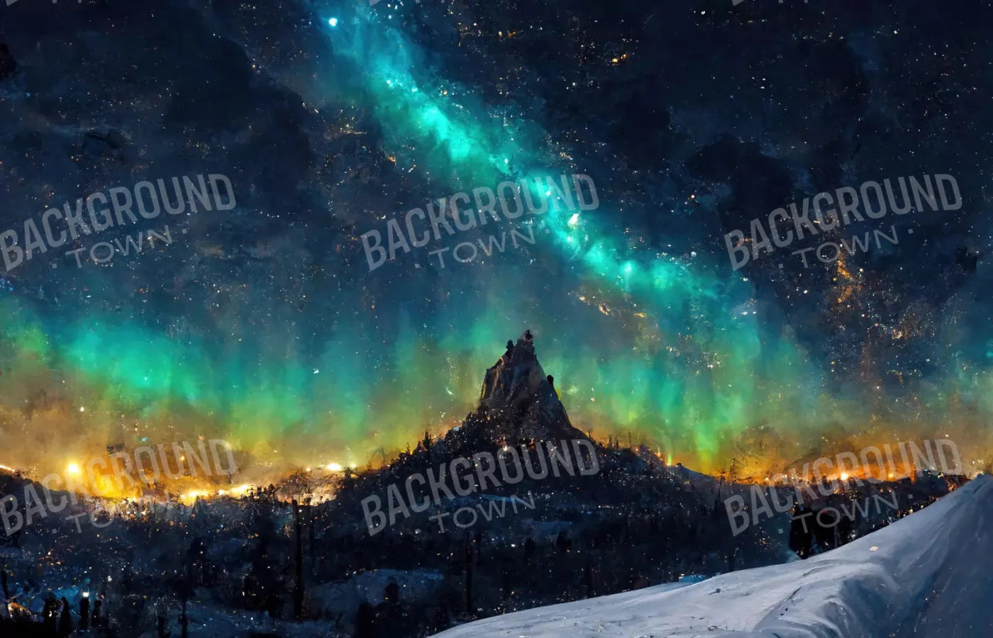 Aurora Night 12X8 Ultracloth ( 144 X 96 Inch ) Backdrop