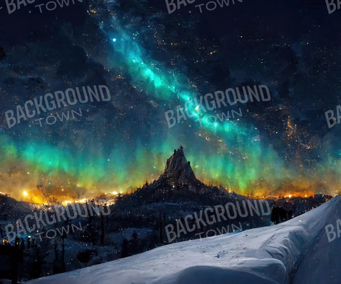 Aurora Night 5X42 Fleece ( 60 X 50 Inch ) Backdrop