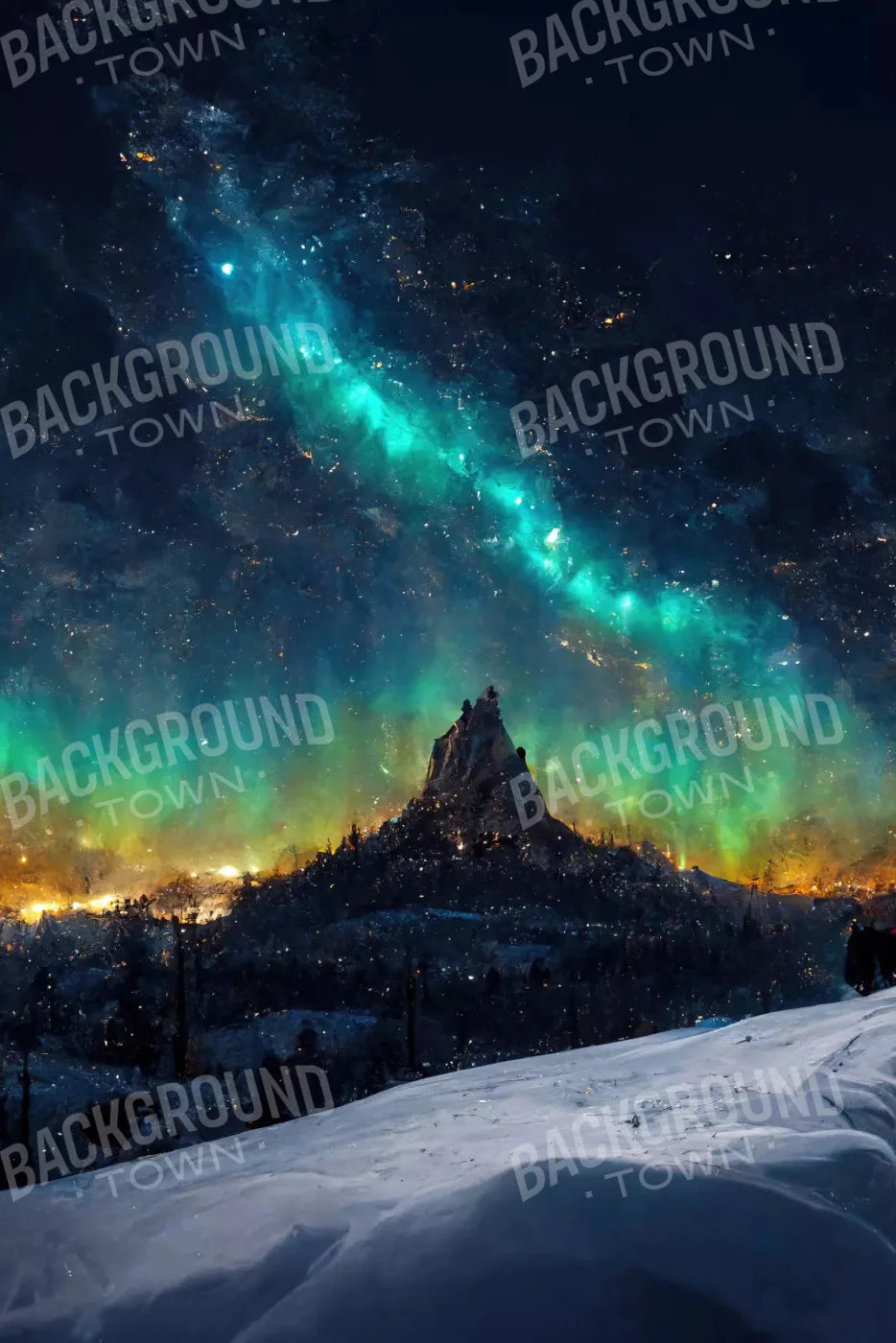 Aurora Night 5X8 Ultracloth ( 60 X 96 Inch ) Backdrop