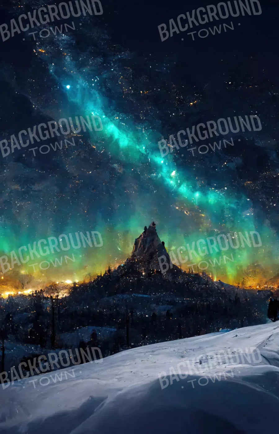 Aurora Night 8X12 Ultracloth ( 96 X 144 Inch ) Backdrop
