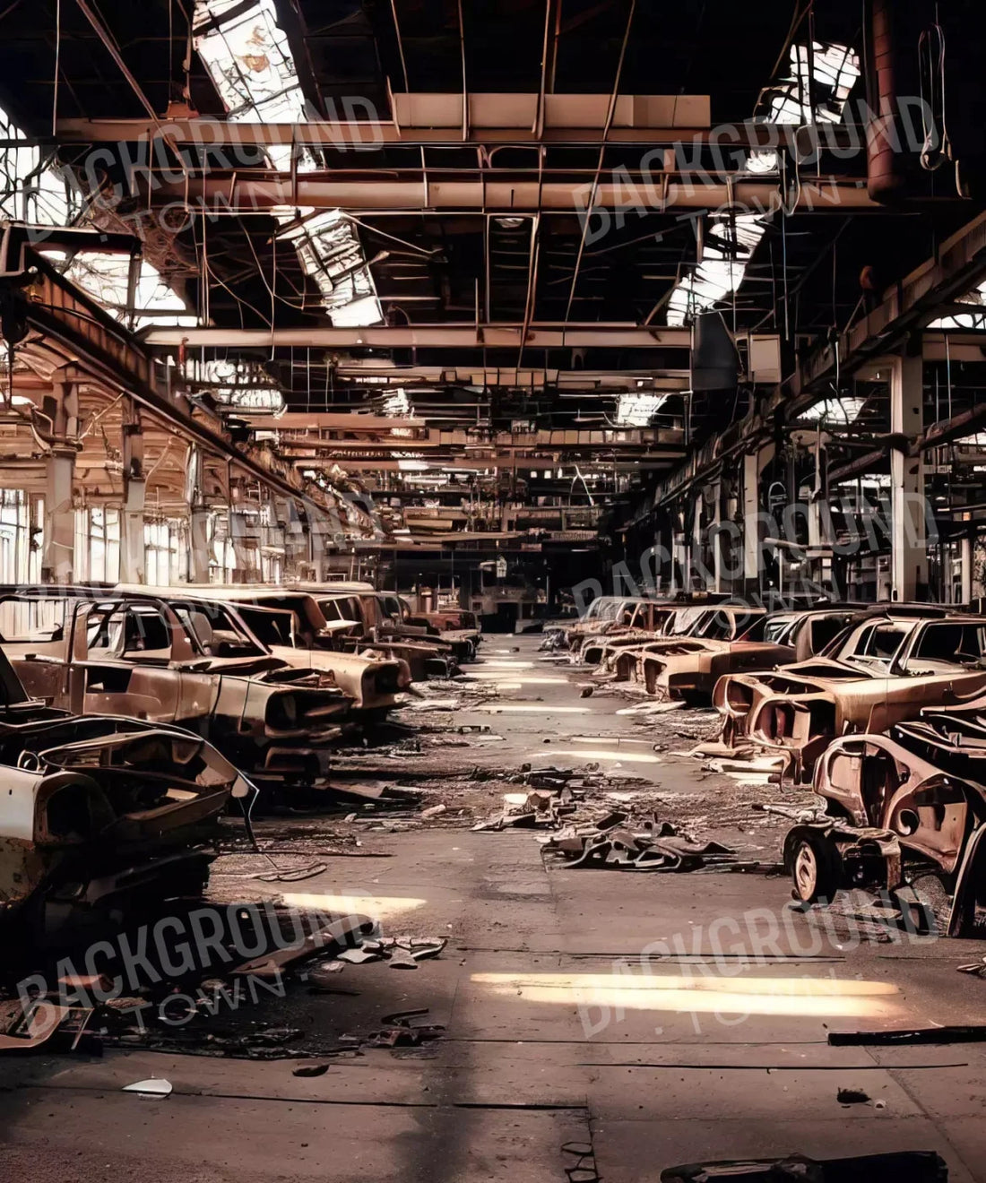 Industrial Auto workshop factory Backdrop for Photography