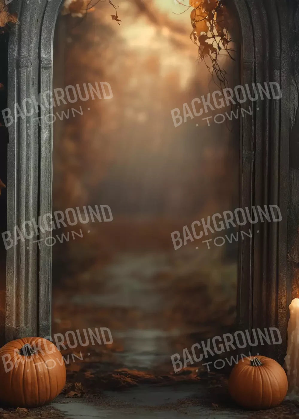 Autumn Archway 1 5’X7’ Ultracloth (60 X 84 Inch) Backdrop