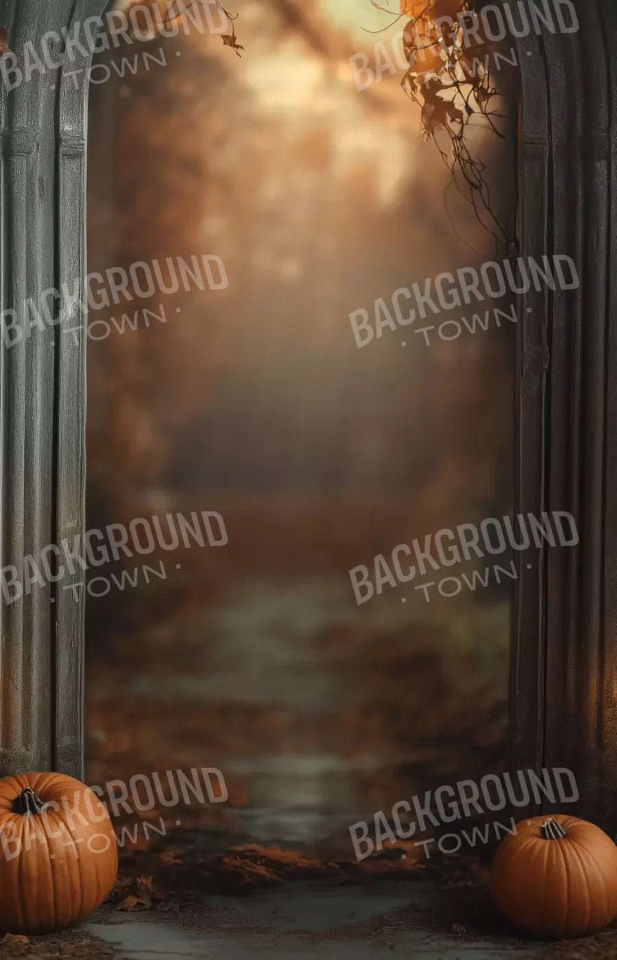 Autumn Archway 1 9’X14’ Ultracloth (108 X 168 Inch) Backdrop