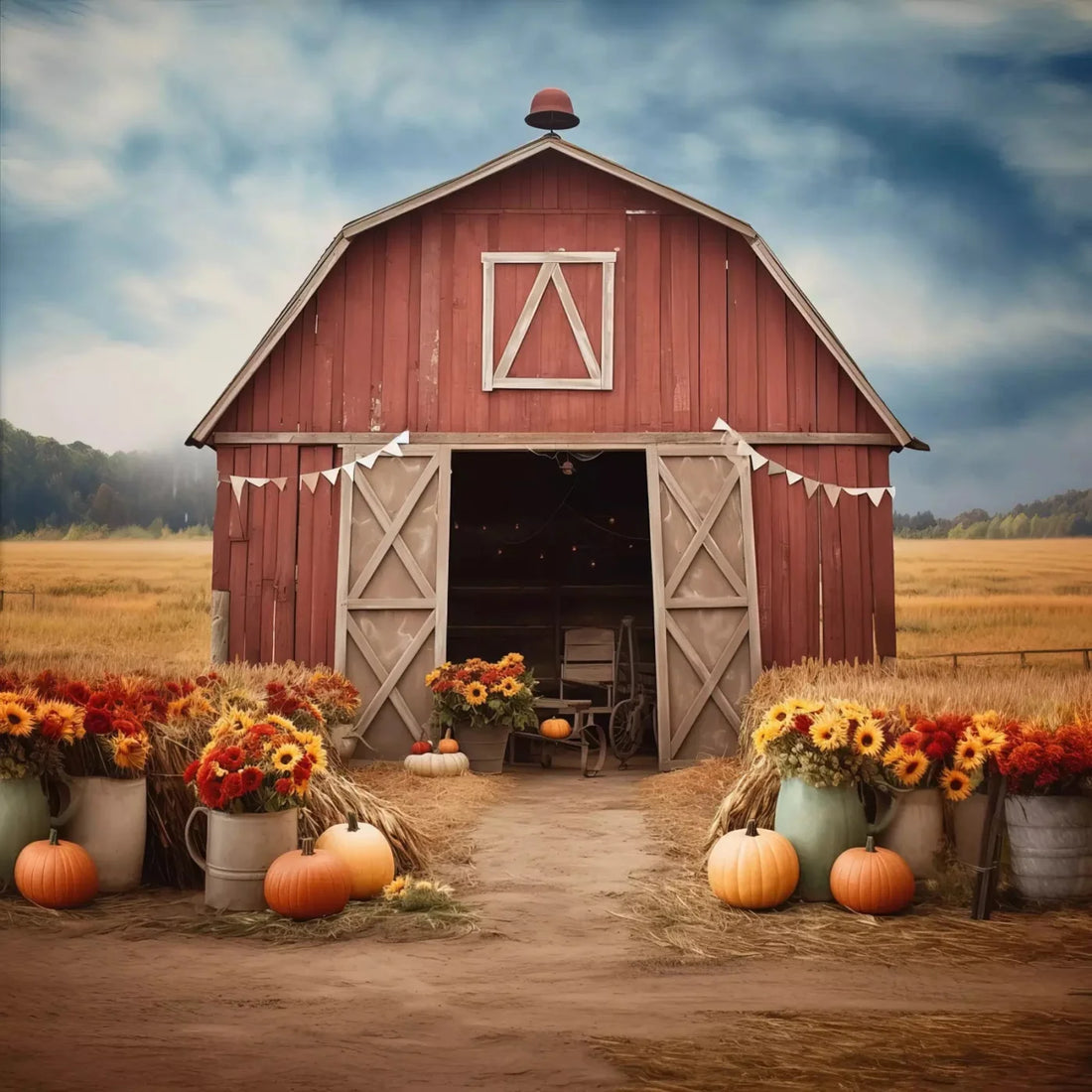 Autumn Barn Dance 10X10 Ultracloth ( 120 X Inch ) Backdrop
