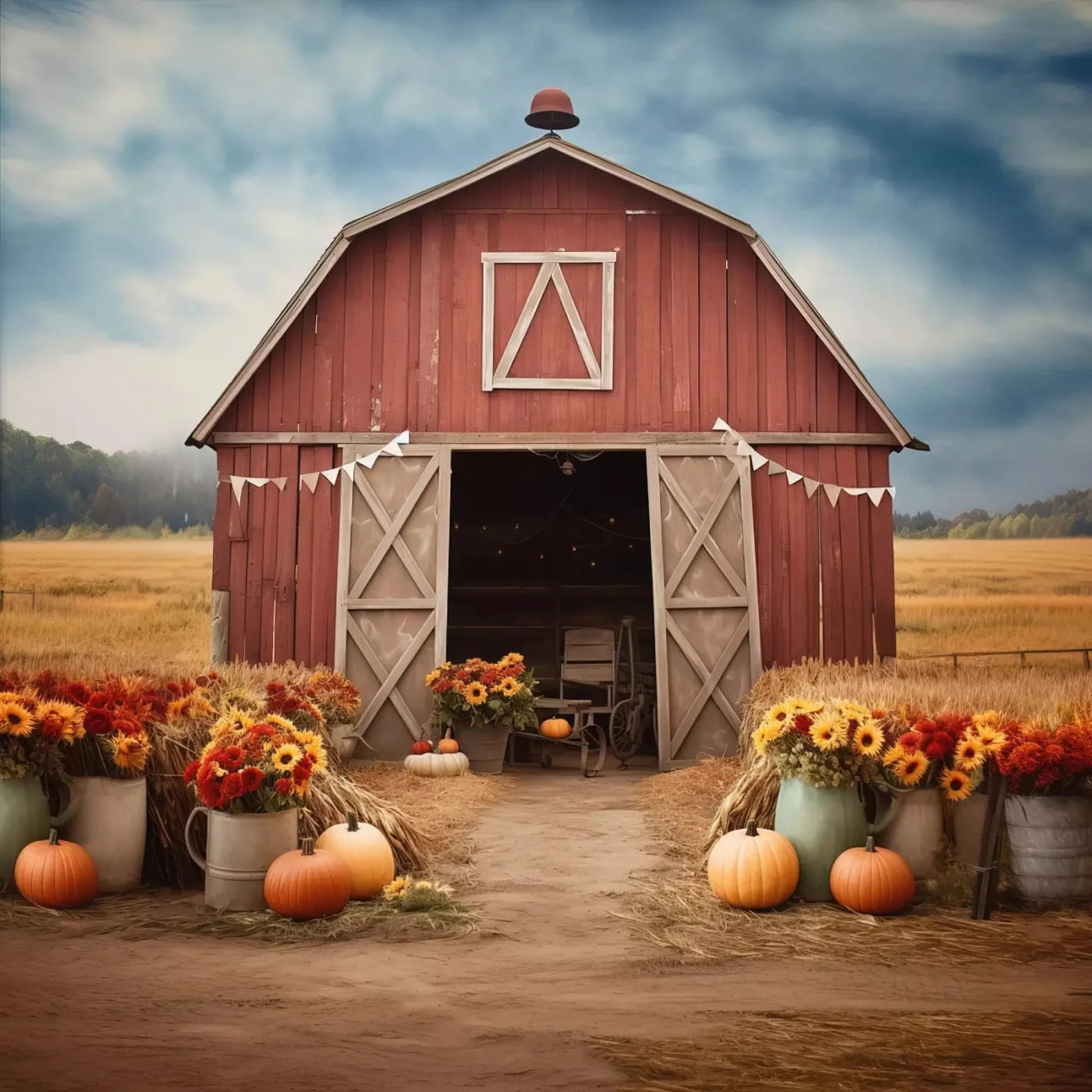 Autumn Barn Dance 10X10 Ultracloth ( 120 X Inch ) Backdrop
