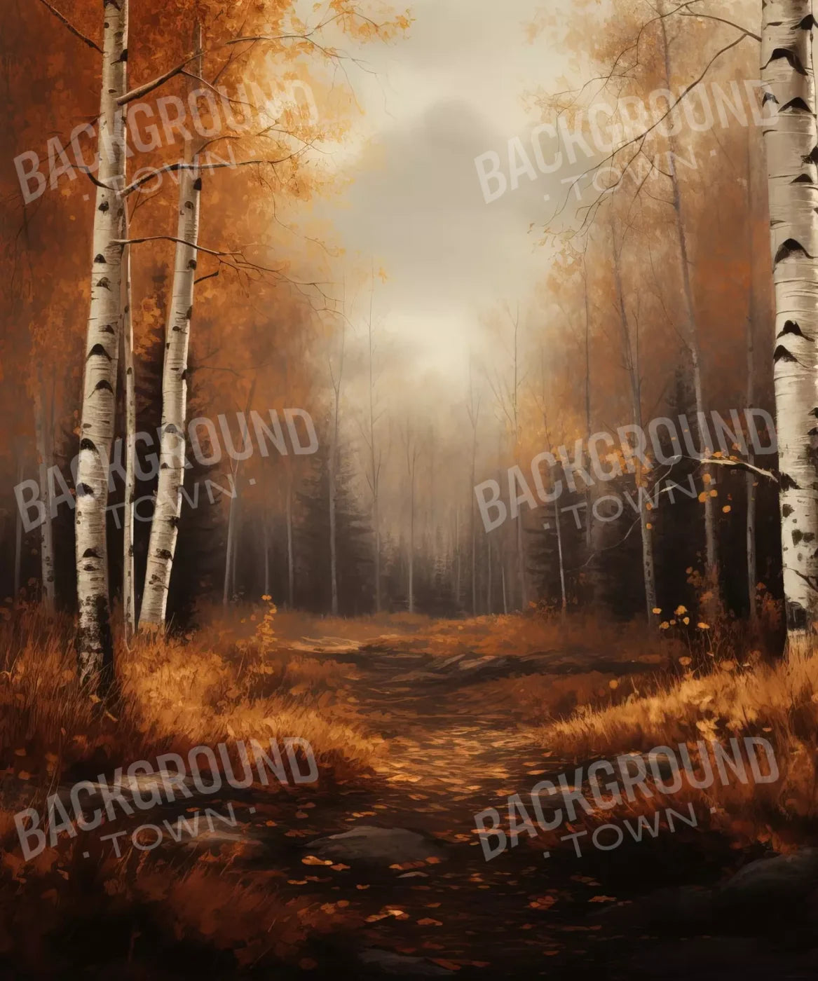 Autumn Birches Iii 10’X12’ Ultracloth (120 X 144 Inch) Backdrop