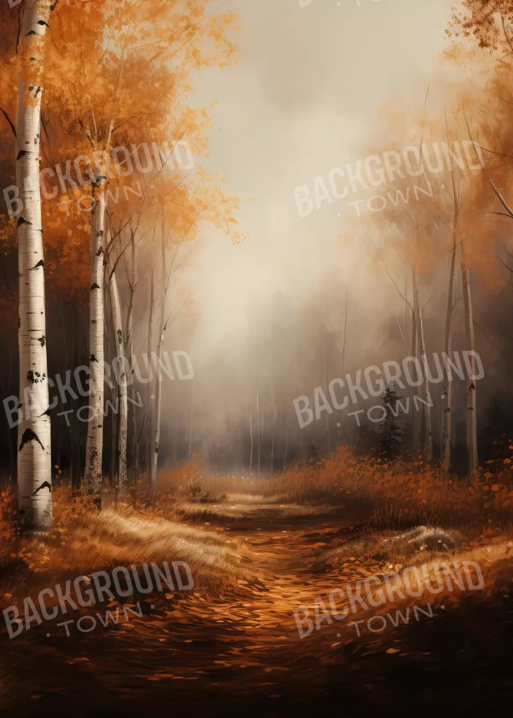 Autumn Birches Ii 5’X7’ Ultracloth (60 X 84 Inch) Backdrop
